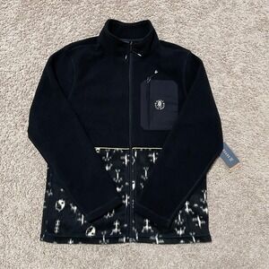 Roark Jacket Men Medium Black Landfall Fleece Ikigai Skull Gothic Expedition NEW